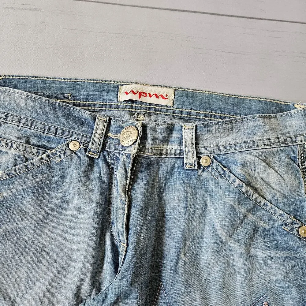 Euro Y2k Jeans Low-Rise Flared Fairycore - Size 30 - Picture 3 of 8